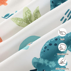 david's kids dinosaur design pattern on bassinet sheet for neutral baby decor