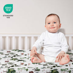 David's Kids floral pattern crib sheet adds gentle color and comfort