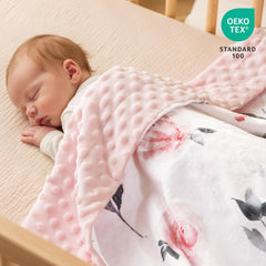 David's Kids blanket measures 30x40 inches for crib, play, and travel use.