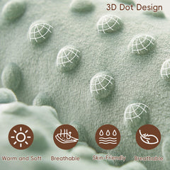 David's Kids Minky Sleep Sack sage green soothing dots detail for visual interest