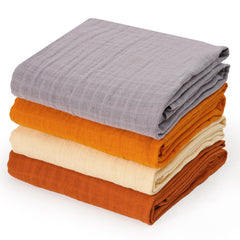 David's Kids muslin blanket close-up texture shows breathable cotton for gentle baby comfort.