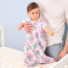David's Kids muslin sleep sack leg room area promotes natural kicking.