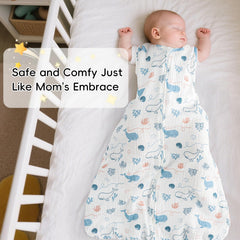 David's Kids sleep sack roomy bottom supports comfortable leg movement.