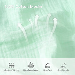 David's Kids muslin swaddle blanket being used to swaddle a baby.