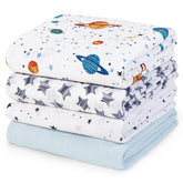 David's Kids Space Stars swaddle blanket front view for newborn comfort