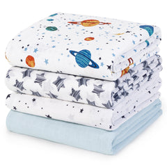 David's Kids Space Stars swaddle blanket front view for newborn comfort