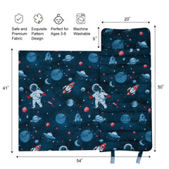 David's Kids mermaids pattern nap mat makes cozy travel naps during trips