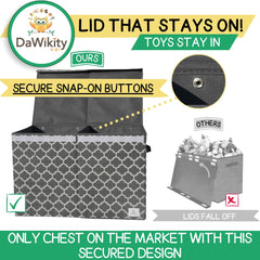DaWikity Kids toy box divider detachable for flexible organization options.