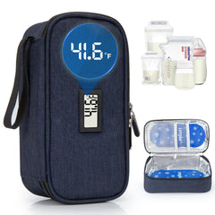 DawnBox breast milk cooler front view, travel-friendly design for busy moms
