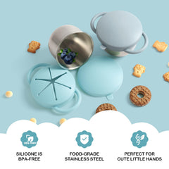 Daximo snack cups dual-handles provide easy grip for little hands.