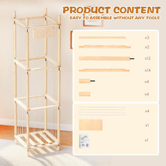 Dayacoco stuffed animal storage with elastic band system keeps plush toys neatly organized.