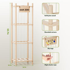 Dayacoco stuffed animal storage vertical design helps maximize space in kids' room.