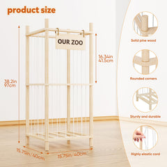Dayacoco stuffed animal storage vertical design saves space in playroom.