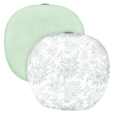 DAYEEBALL baby lounger cover with green flower pattern closeup, double-sided for versatile newborn comfort