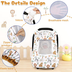 DayeeBall full-coverage canopy shields baby from dust and sunlight while remaining breathable.