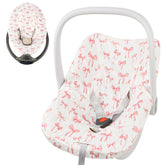 DAYEEBALL infant car seat liner in warm Minky fabric provides cozy comfort during rides.
