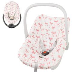 DAYEEBALL infant car seat liner in warm Minky fabric provides cozy comfort during rides.