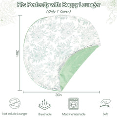 DAYEEBALL lounger cover showing reversible fabric for adaptable warmth and breathability