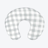 DAYEEBALL nursing pillow cover gray front view for comfortable feeding sessions.