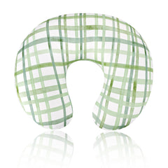 DAYEEBALL nursing pillow cover green grid front view for baby comfort