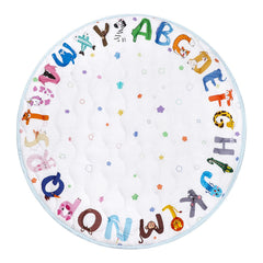 DAYEEBALL round baby play mat folded for easy storage and portability