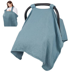 DAYEEBALL Summer Muslin Car Seat Cover canopy shields baby from sun and wind