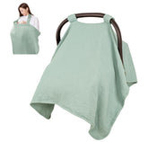 DAYEEBALL Summer Muslin car seat cover flatlay highlighting breathable fabric
