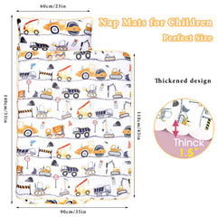 DAYEEBALL Toddler Nap Mat unfolded showing roomy 55x23 surface.