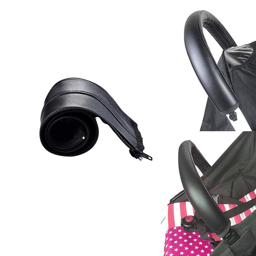DAYSTART universal stroller handlebar cover with soft PU leather provides a comfortable, anti-slip grip.