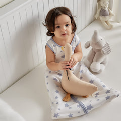 DaysU baby sleep sack star small in crib, breathable cotton comfort for warm nights