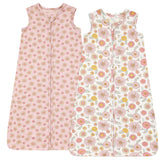 DaysU baby sleep sack sunflower print, breathable 0-6 months for safe, comfy naps.