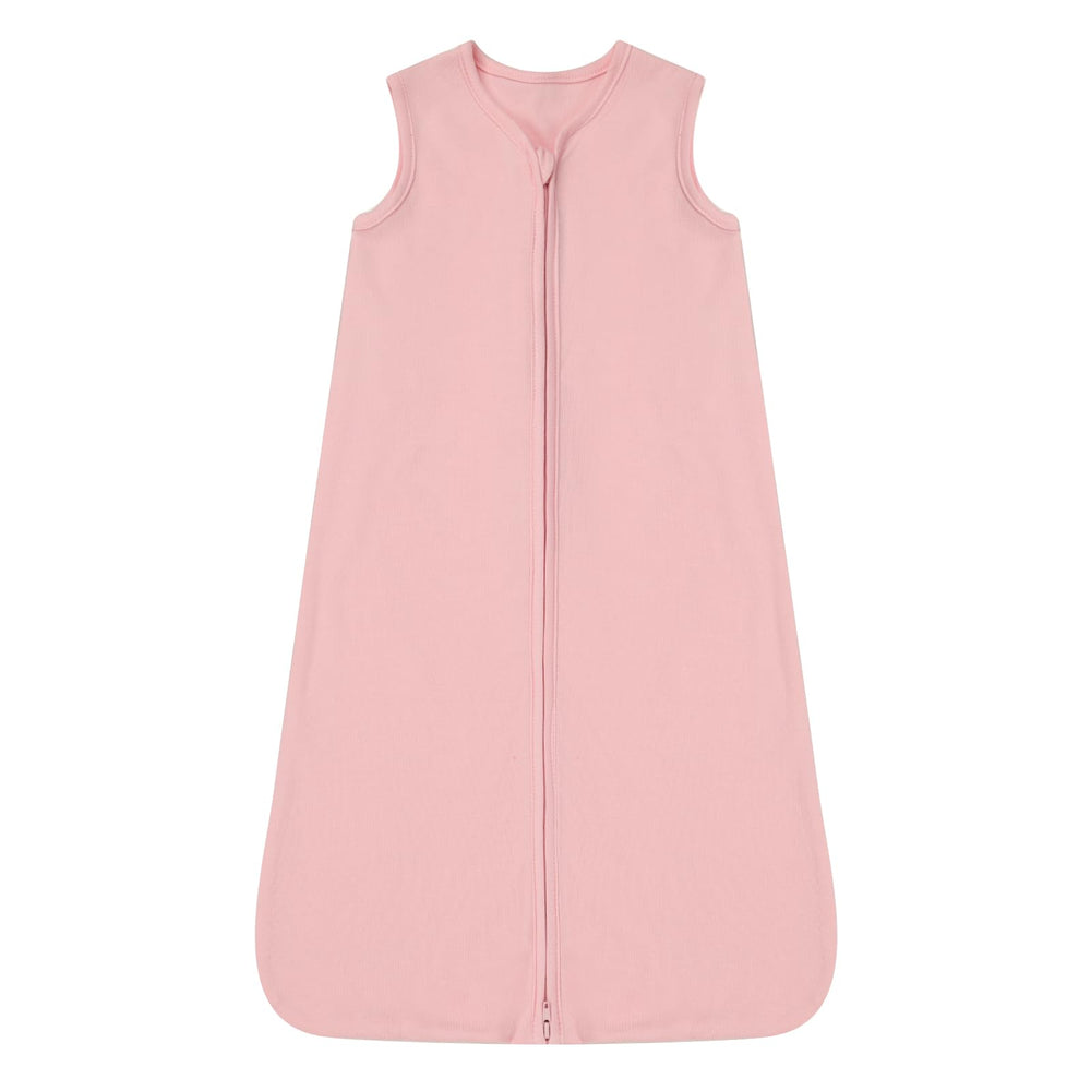 DaysU cotton baby sleep sack pink front view, soft breathable fabric for newborn skin