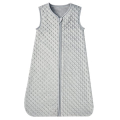 DaysU plush-dots sleep sack grey provides soft warmth for newborns.