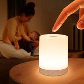 DAZZY DOT touch night light on nursery dresser for gentle late-night illumination