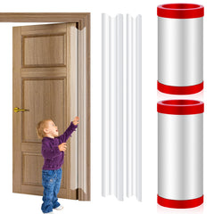 DBHXXMB-HH finger pinch door guard closeup protects toddlers from door pinch injuries.
