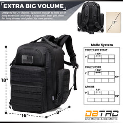 DBTAC MOLLE system bag with vertical strap for modular organization.
