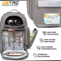 DBTAC diaper bag changing mat included for quick diaper changes