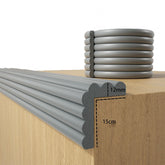 DBYDBY corner protector gray close-up highlights soft cushioning for safe furniture corners.