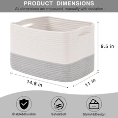 Dcerzxzci baskets show hidden handles for easy carrying and versatile room decor.