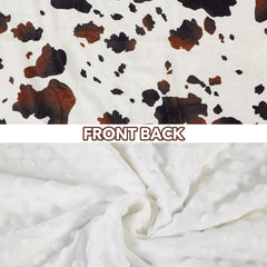 DCOOLGO cow baby blanket features a double-layer design for warmth and durability.