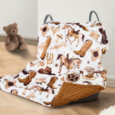 DCOOLGO Cowboy Baby Blanket with soft fleece for cozy snuggles