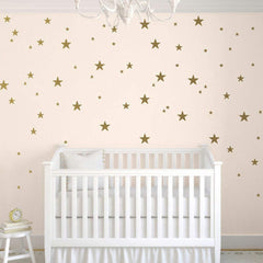DCTOP TOARTi gold stars wall decals for nursery walls provide easy, removable decoration.