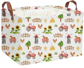 DDBASKET Cute Basket Farm rectangle storage bin neatly organizes essentials on a shelf.