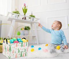 DDBASKET Easter basket interior waterproof lining close-up for easy wipe-clean maintenance.
