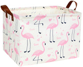 DDBASKET Flamingo Pink Basket keeps nursery toys organized with bright, cheerful storage.