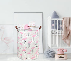 DDBASKET Flamingo Pink fabric close-up showing soft linen-cotton texture for kid-friendly touch.