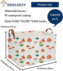 DDBASKET Mushroom Basket interior reveals waterproof lining for easy cleaning