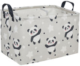 DDBASKET Panda Kids Basket storage bin with panda print for toy organization.