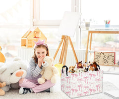 DDBASKET Kids Basket Pink on shelf with toys, showcasing practical organization