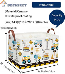DDBASKET Kids Baskets interior waterproof lining for easy wipe-clean maintenance after playtime